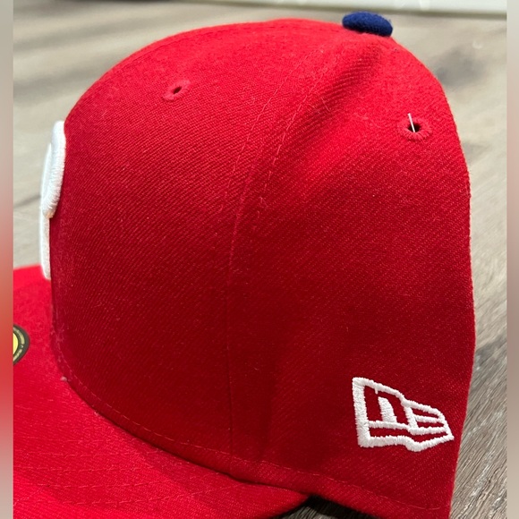 Phillies P 59FIFTY 7 1/8 Official MLB Like New New Era Structured Fitted Hat Cap - Picture 6 of 11
